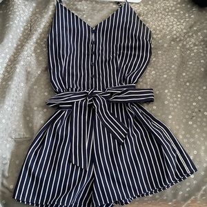 Striped romper